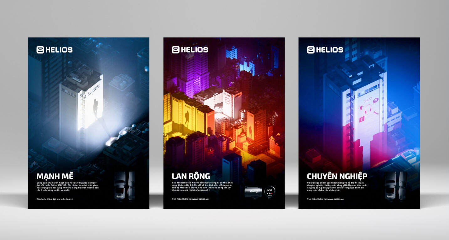 Helios Print Ads, Concept, 3D Modelling